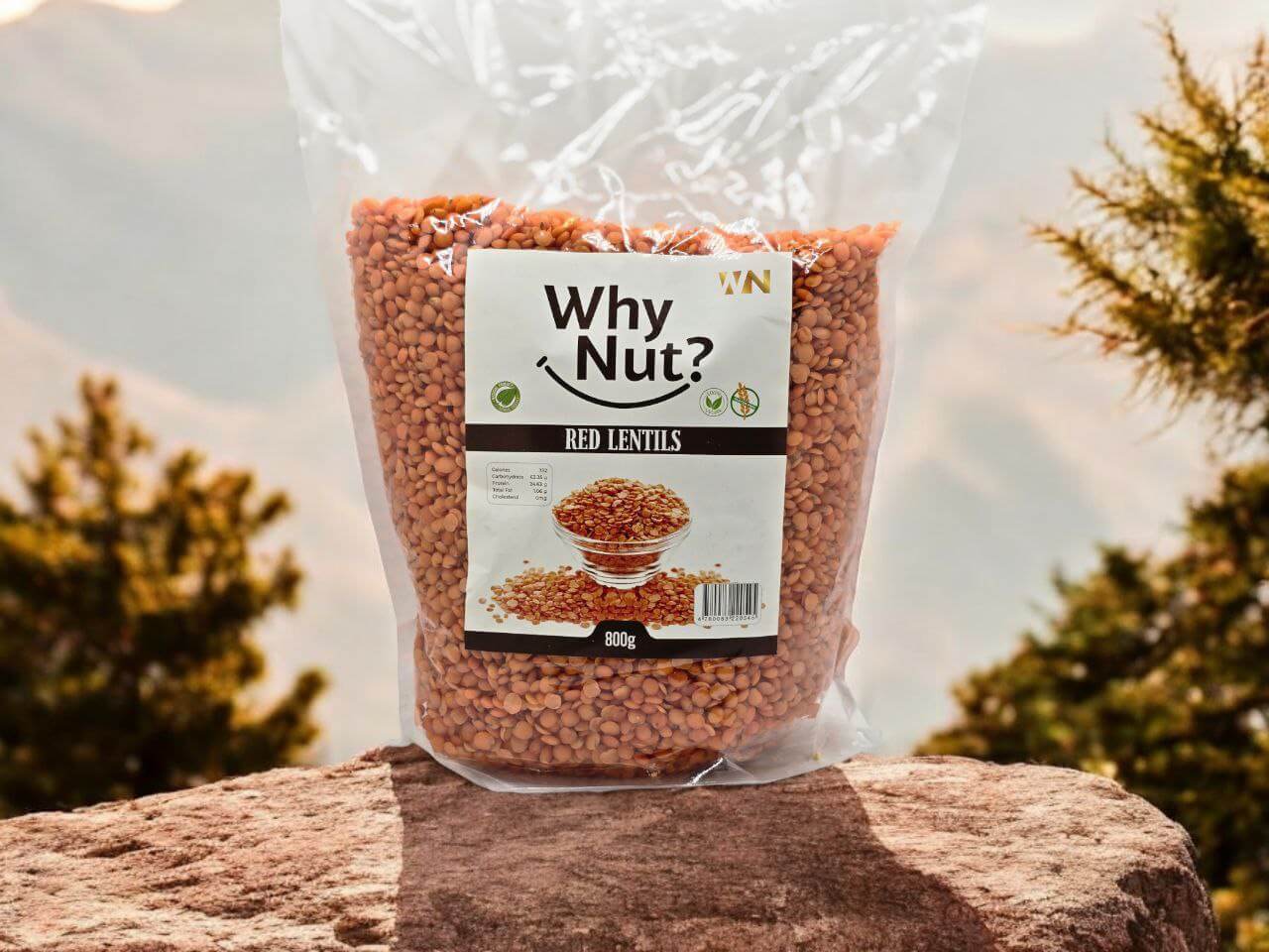 Röda Linser by Nature Pick Market - Delicious red lentils in an attractive packaging, perfect for soups, salads, and vegan dishes.