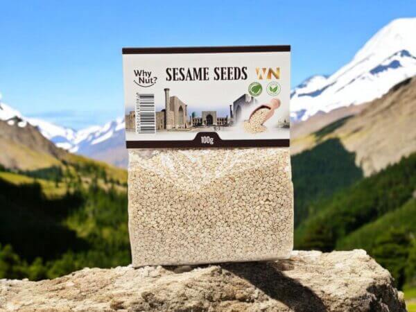 Nature Pick Market's skinned sesame seeds, a nutritious source of iron, magnesium, and calcium, perfect for cooking and salads.