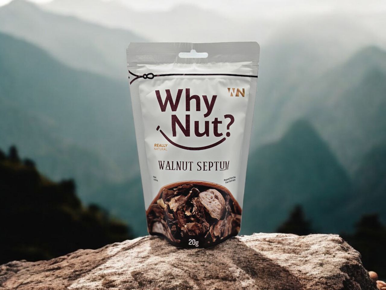 Nature Pick Market's walnut membranes, an earthy textured product for tea preparation, showcasing the health benefits of walnut fruit.